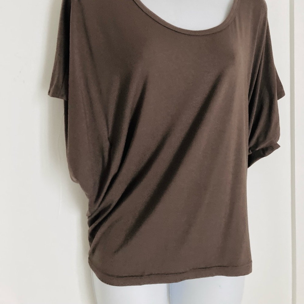 Urban Revivo Milk Chocolate Jersey Popover Back Cut Out M $33 Retail NWT (Zara)